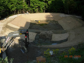 Pond during reconstruction