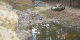 Central drainage channel regraded